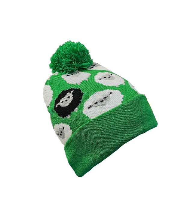 Green Sheep Knit Kids Hat