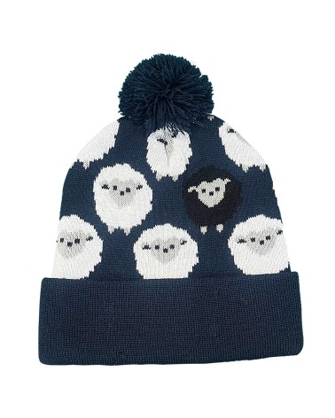 Navy Sheep Knit Kids Hat