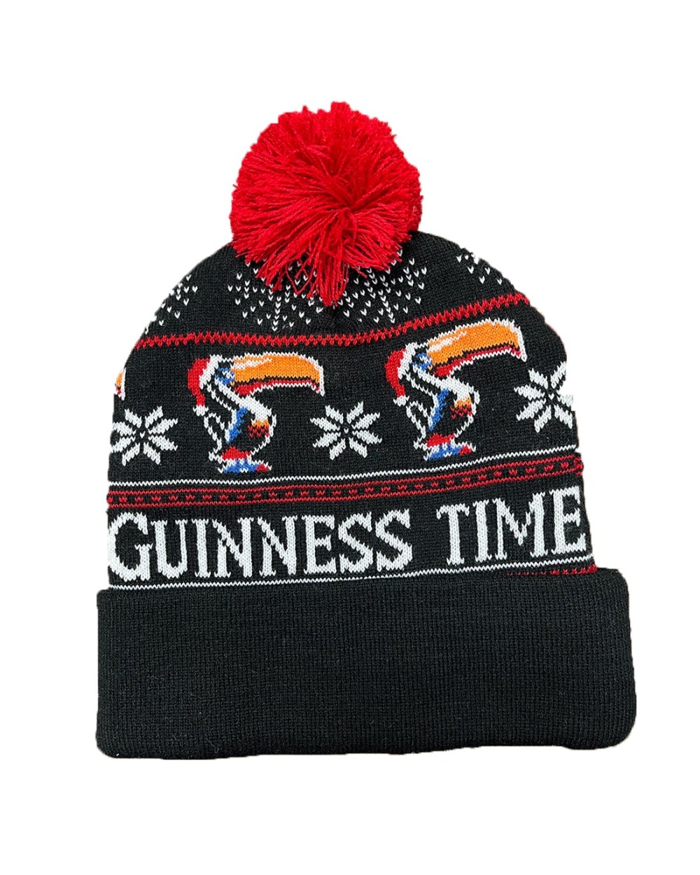 Guinness Festive Toucan Knit Hat in Black