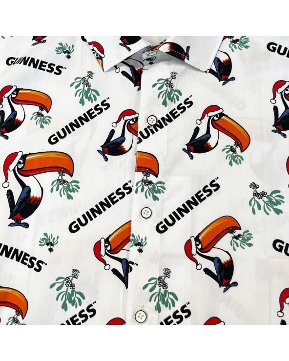 Guinness Festive Toucan Short Sleeve Shirt in White