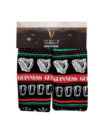 Guinness "Gift of Guinness" Xmas Novelty Socks in Black