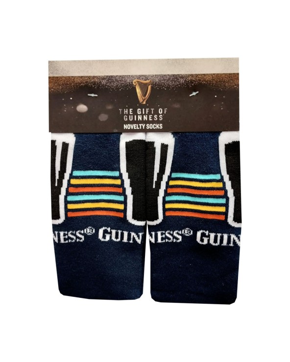 Guinness "Make Mine a Guinness" Socks in Navy & Turquoise
