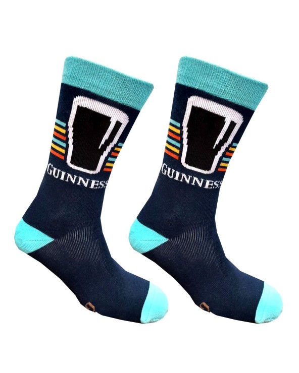 Guinness "Make Mine a Guinness" Socks in Navy & Turquoise