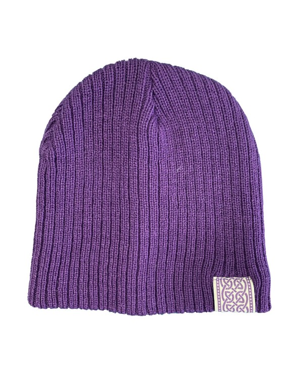 BK Knitted Beanie Hat in Purple