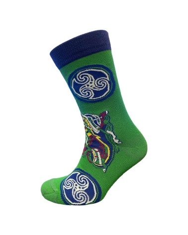 BK Celtic Men's Socks in Bottle Green & Navy
