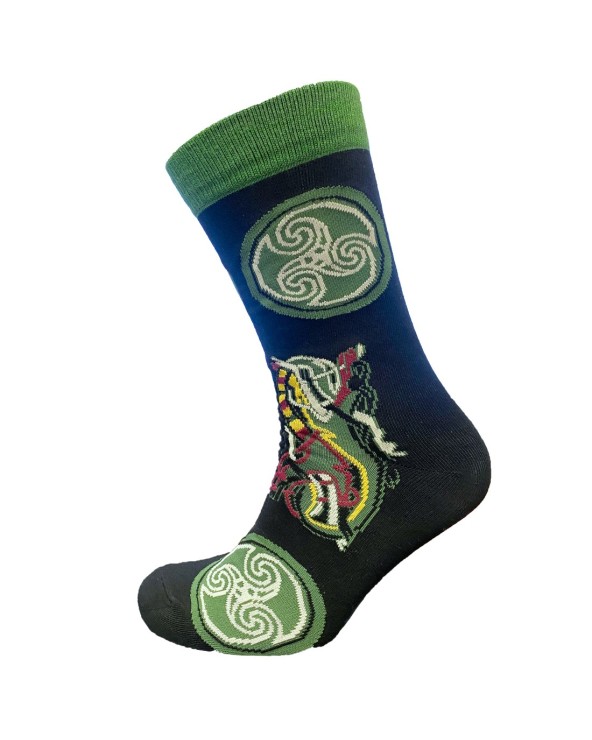 BK Celtic Men's Socks in Black & Bottle Green