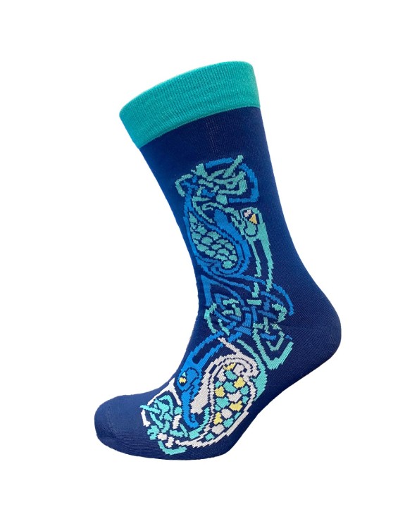 BK Celtic Men's Socks in Teal & Navy