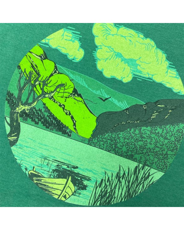 Green Island Land Sketch Short-sleeve T in Emerald