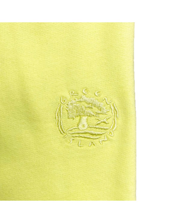 Green Island Lighthouse Sketch Cropped Ladies Hoodie in Yellow