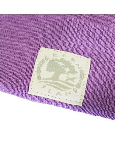 Green Island Recycled Knit Hat in Lilac