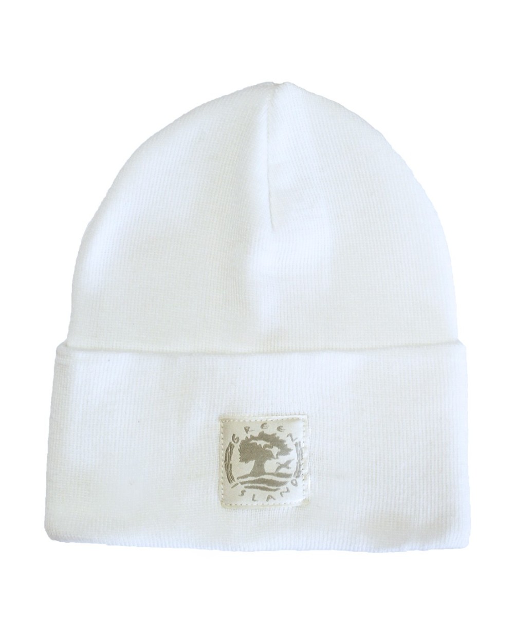 Green Island Recycled Knit Hat in Cream