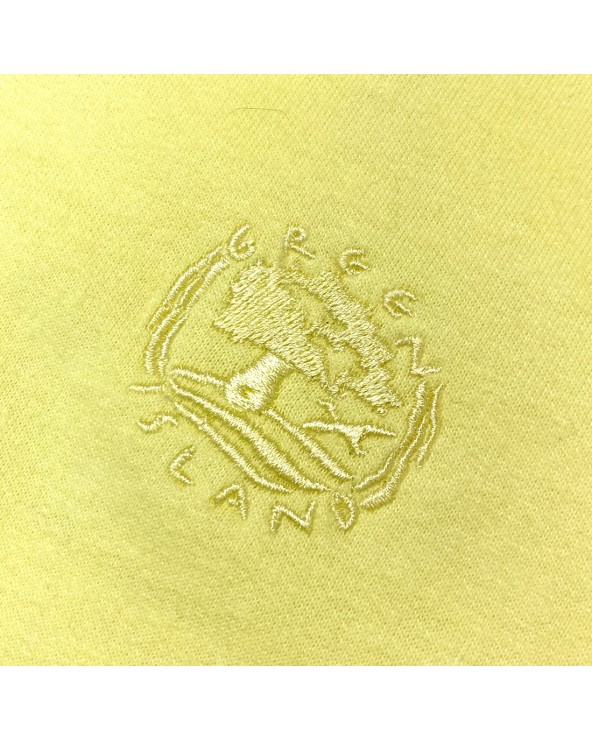 Green Island Fox Sketch Kids Hoodie in Yellow