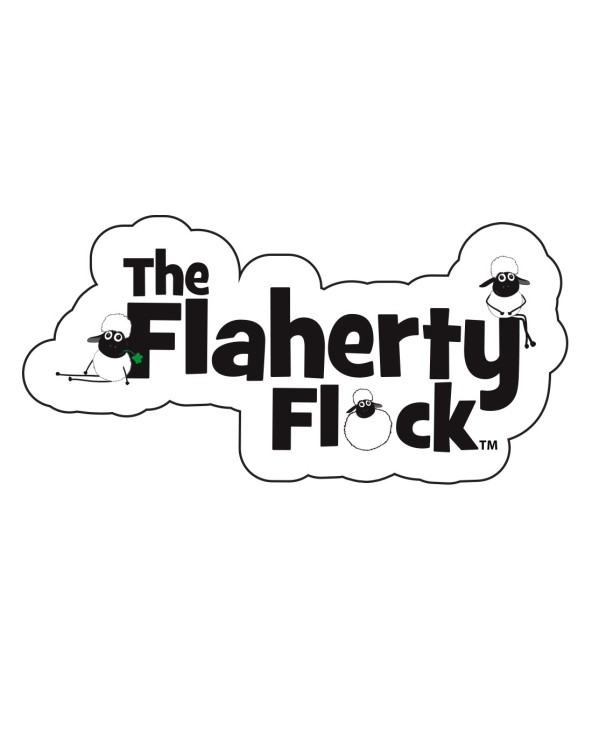 White/ Black Flaherty Flock Plush Bag