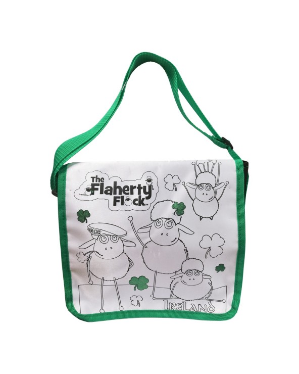 White/ Green Flaherty Flock Colour Me Bag