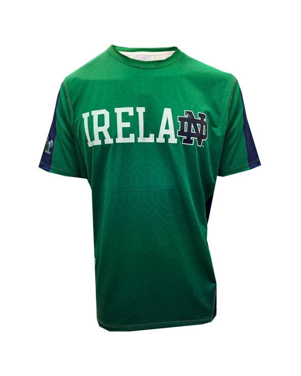 Ireland Notre Dame Performance T-Shirt in Emerald & Navy