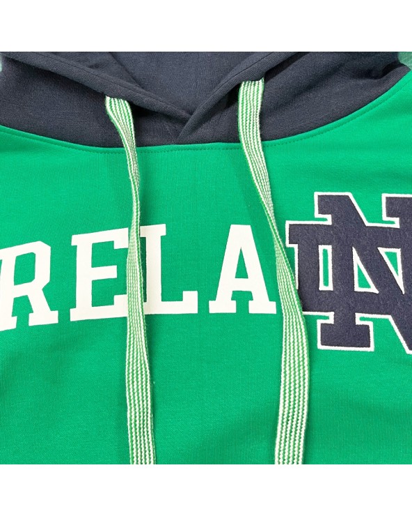 Ireland Notre Dame Hoodie in Emerald & Navy