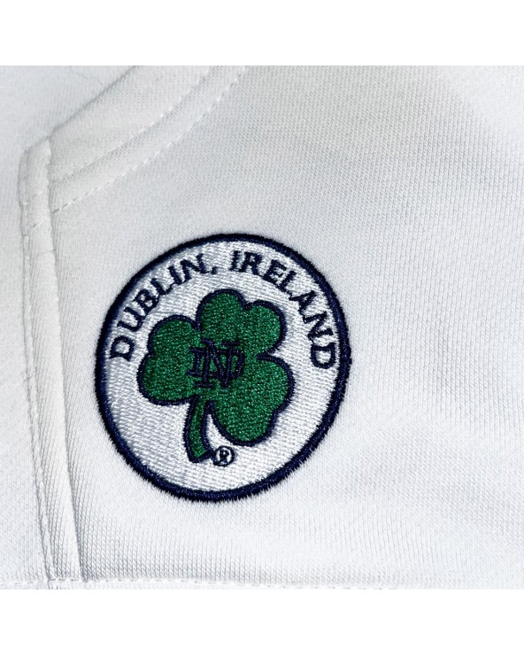 Ireland Notre Dame Hoodie in Cream & Green