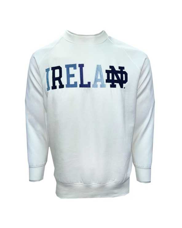 Ireland Notre Dame Sweatshirt in Cream & Blue