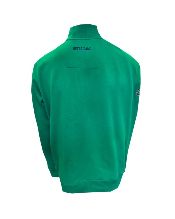 Ireland Notre Dame 1/4 Zip top in Emerald Green