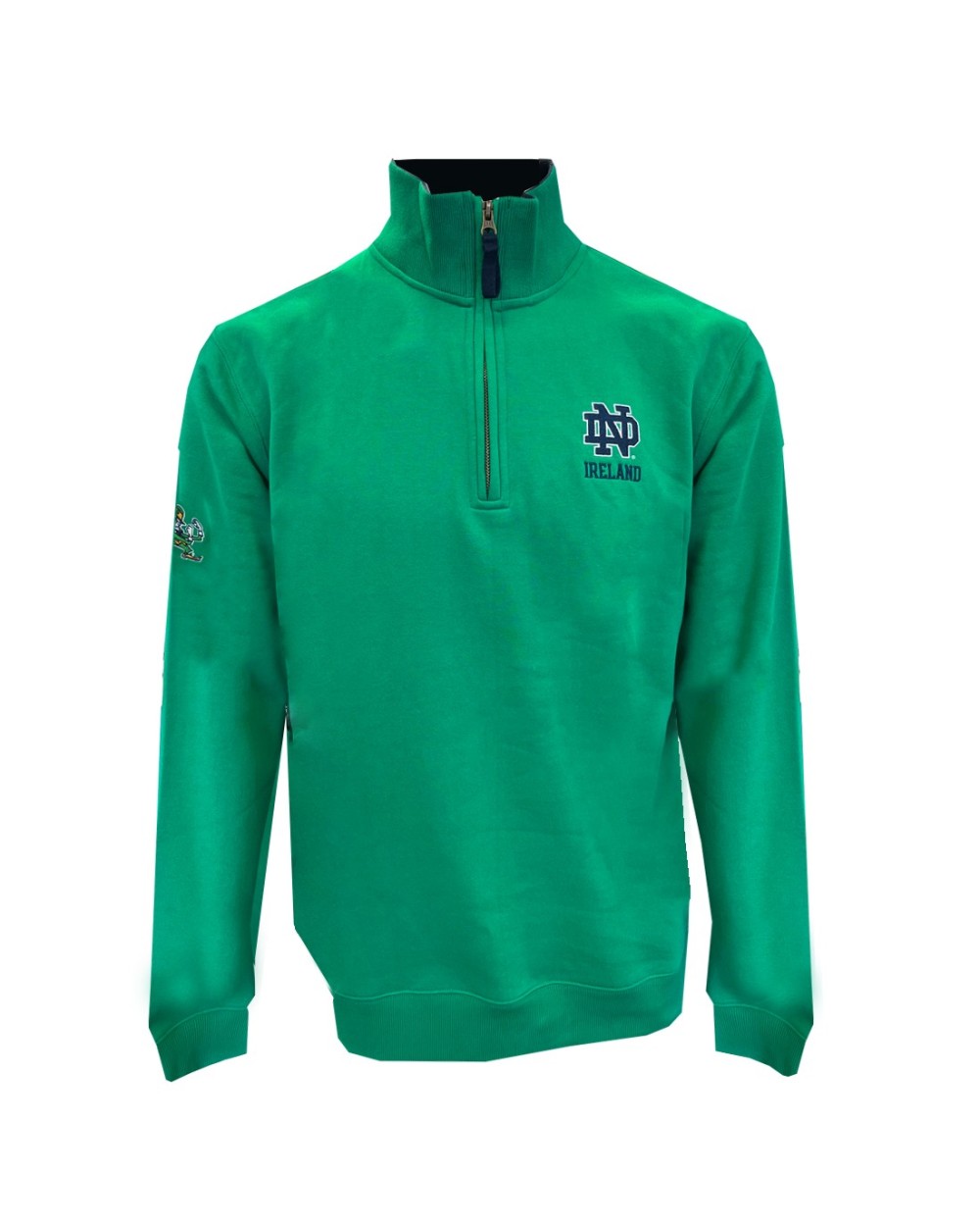 Ireland Notre Dame 1/4 Zip top in Emerald Green