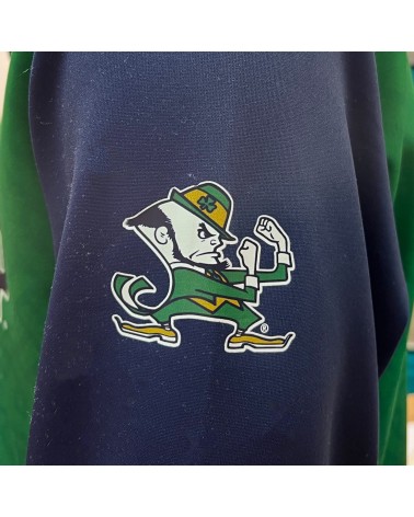 Ireland Notre Dame 1/4 Zip top in Emerald & Navy