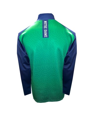 Ireland Notre Dame 1/4 Zip top in Emerald & Navy