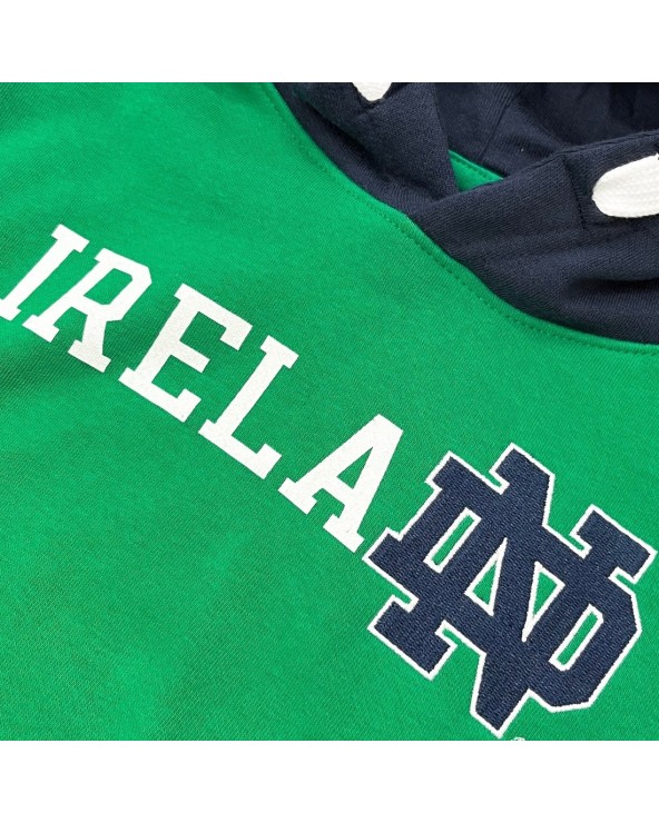 Ireland Notre Dame Kids Hoodie in Emerald & Navy