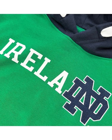 Ireland Notre Dame Kids Hoodie in Emerald & Navy