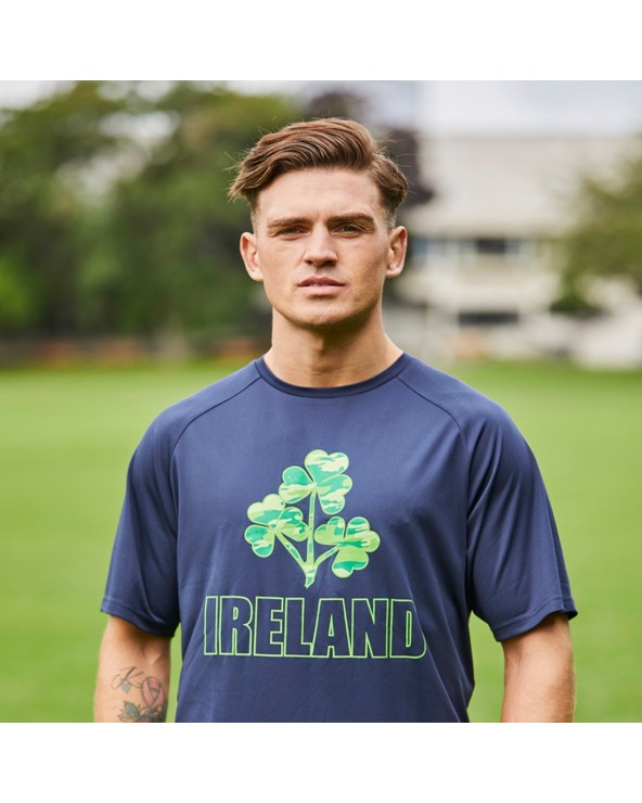 Lansdowne Ireland Shamrock Camo Performance T-shirt in Navy