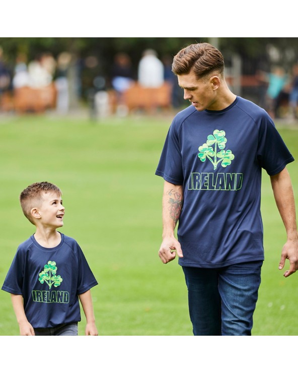 Lansdowne Ireland Shamrock Camo Performance T-shirt in Navy