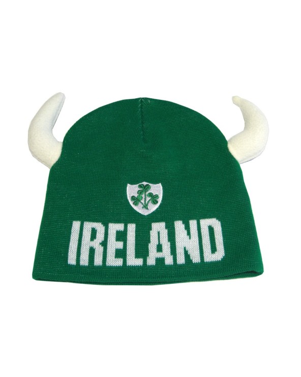 Lansdowne Sports Official Collection Green Knit Hat With Horns