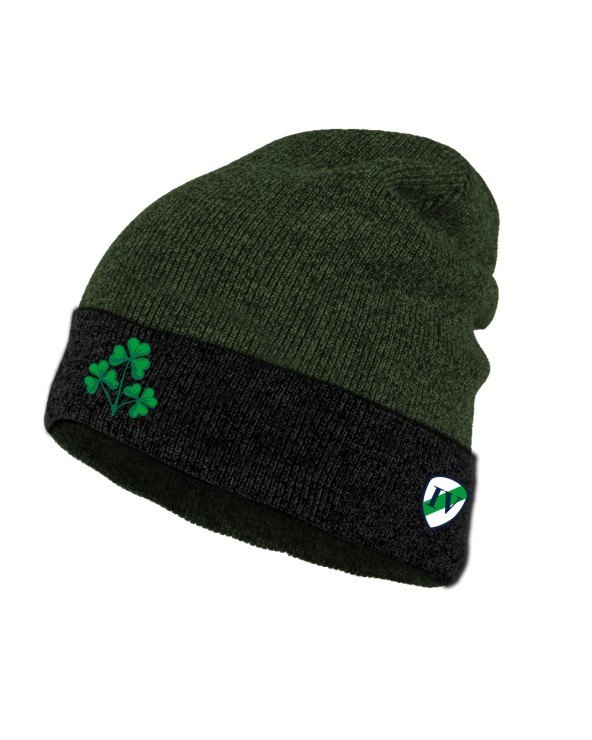 Lansdowne Sports Official Collection Black Green Knitted Turn Up Hat