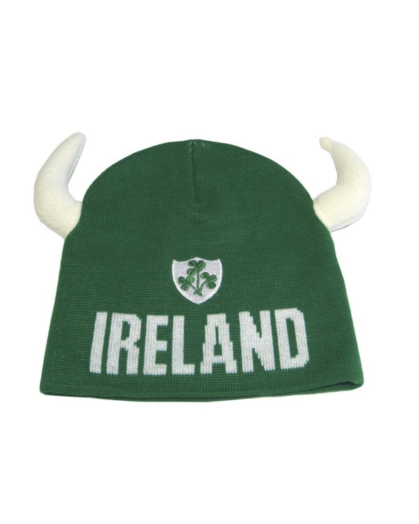 Lansdowne Sports Official Collection Emerald Green Kids Knit Hat With Horns