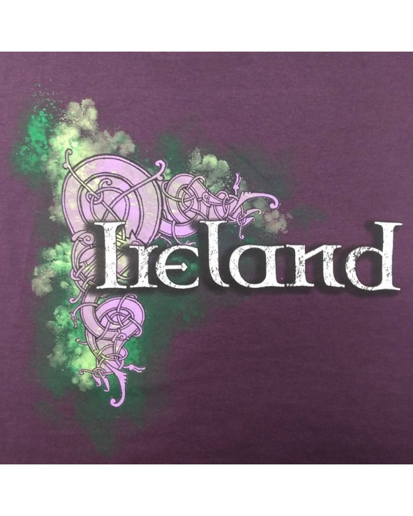 Purple Celtic Ireland ladies V-neck T-shirt