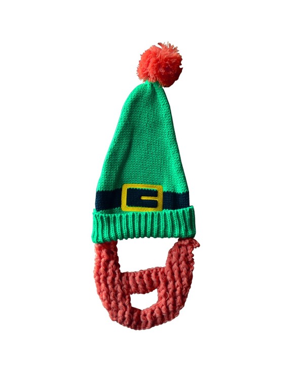 Green Knit Leprechaun Hat With Beard