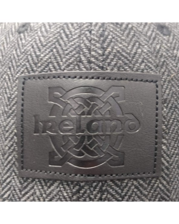 Black Ireland Tweed Suede Peak Baseball Cap