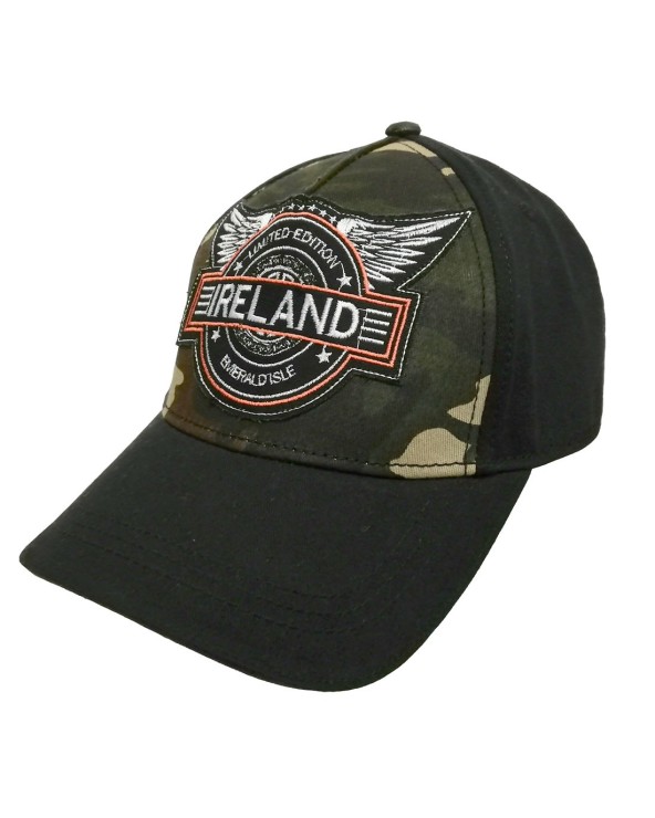 Black/ Army Print Ireland Wings Badge Baseball Cap
