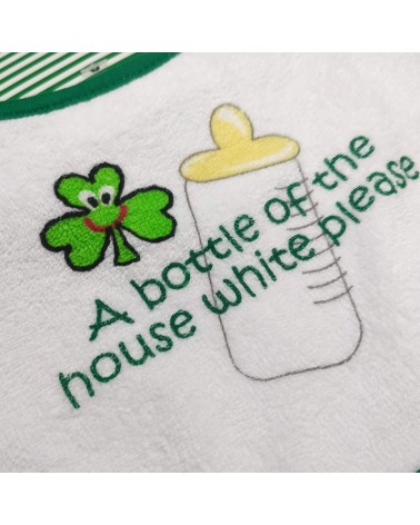 White Bottle Of House White Bib