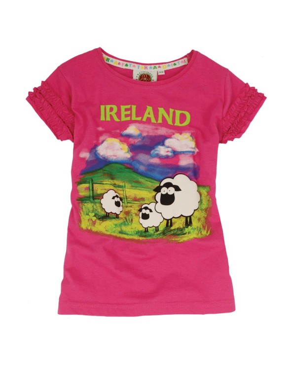 Cerise Pink Ireland Sheep Kids T-shirt