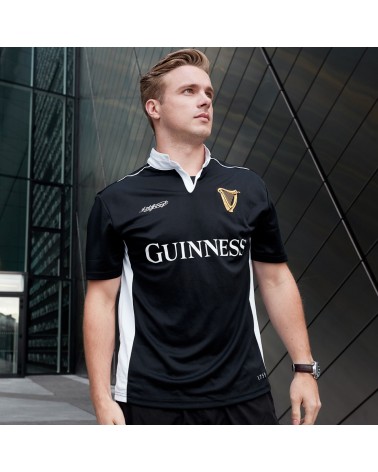 Guinness Black Performance Rugby Shirt