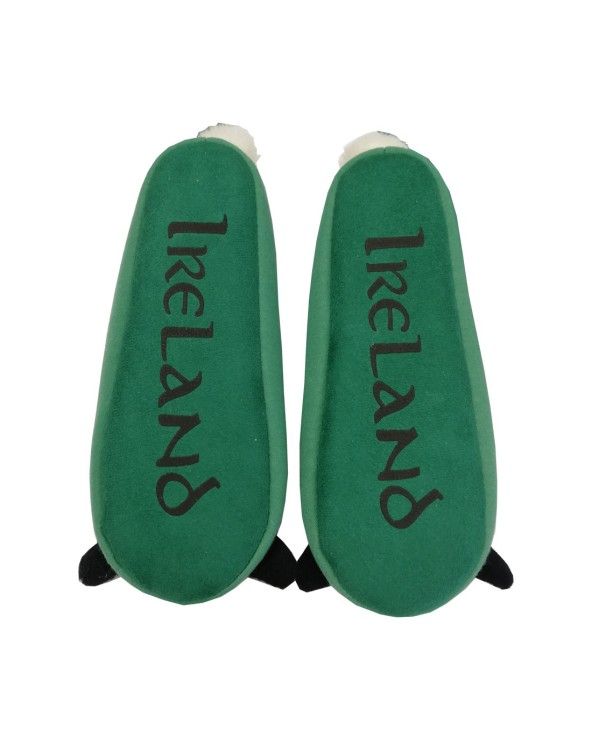 Traditional Craft Emerald Green Flaherty Flock Pom Pom Kids Slippers