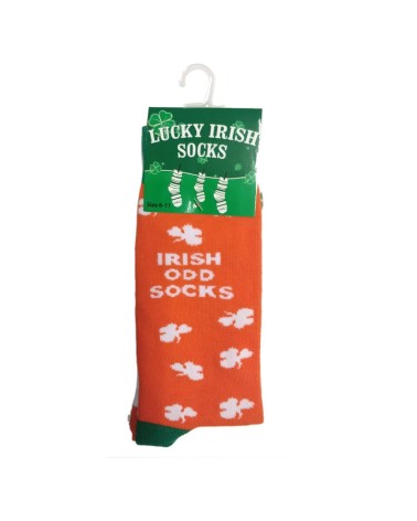 White/ Orange Irish Odd Kids Socks
