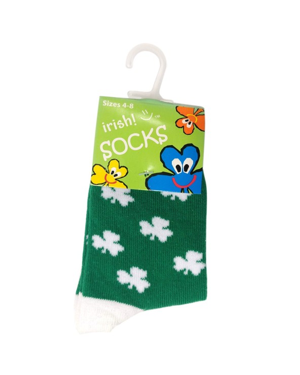 Green and white Overall Shamrock Kids socks