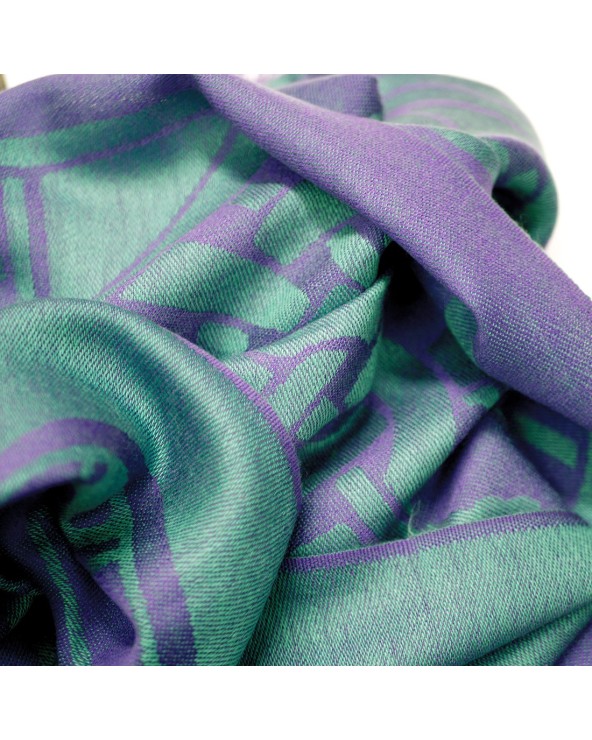 Patrick Francis Ireland Purple/ Green Wool Scarf