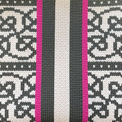 BK Jacquard Purse in Thyme Green & Pink