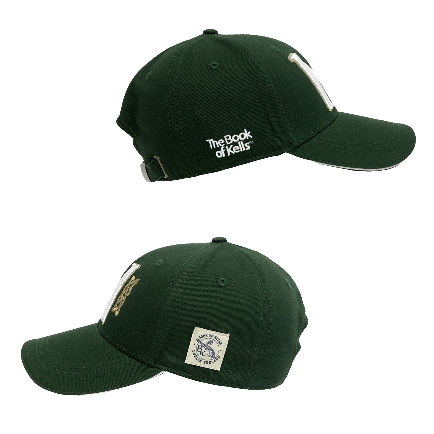 Book of Kells Bottle Green Letter N Baseball Cap