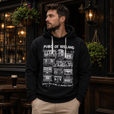 Pubs of Ireland Hoodie in Black