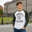 Trinity College Dublin White/ Bottle Green Crest Long Sleeve T-shirt
