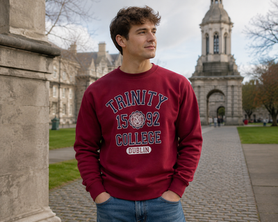 Trinity College Dublin Burgundy/ Navy 1592 Sweatshirt