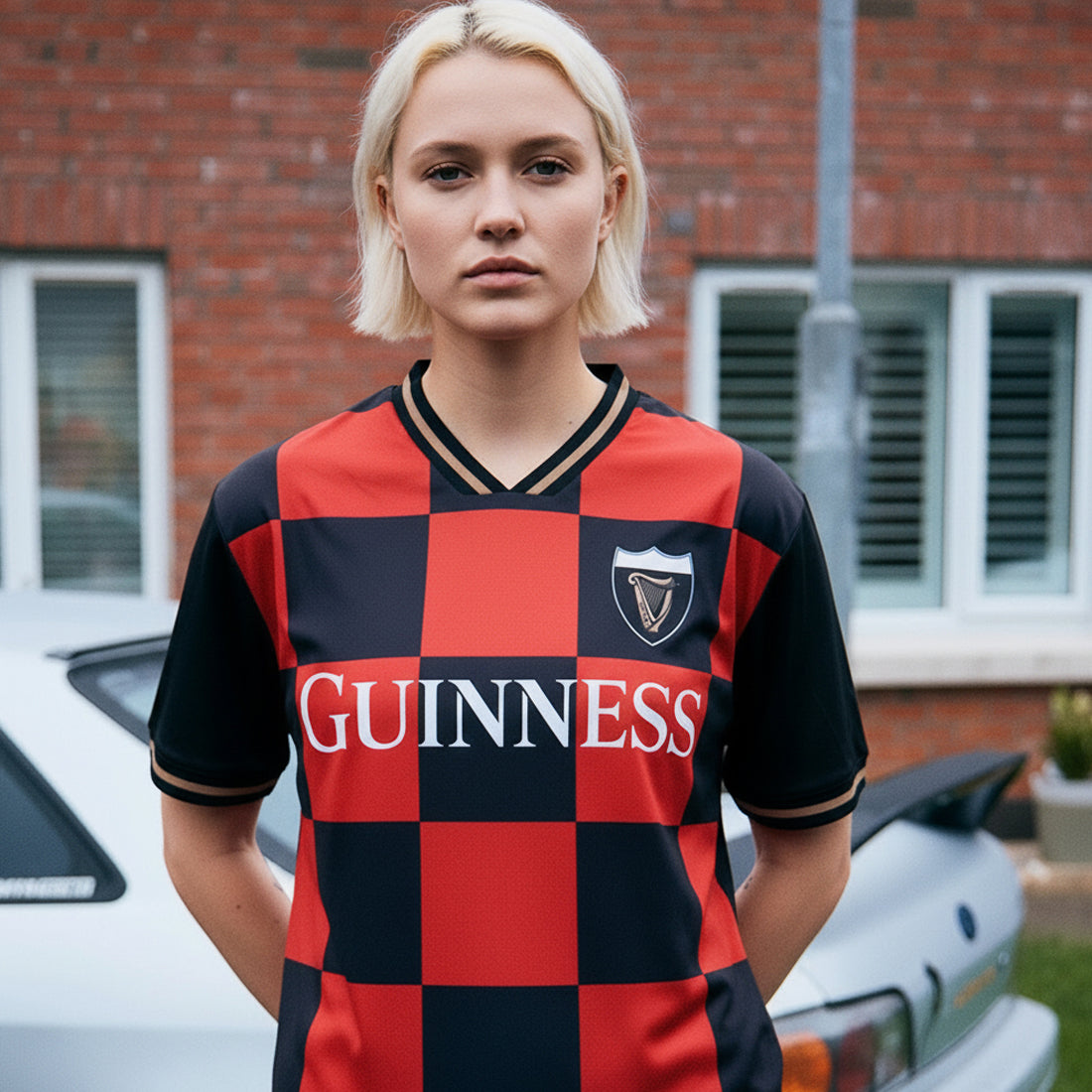 Guinness “Black & Red Check” Performance Top